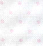 AIDA 55 (14ct) - Impressions bianca a pois rosa - taglio 35x45